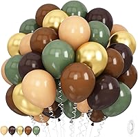 Vista 17 de Globos de color verde azulado y blanco, globos de látex de confeti dorado para fiesta, color azul turquesa oscuro pastel, azul pavo real, blanco