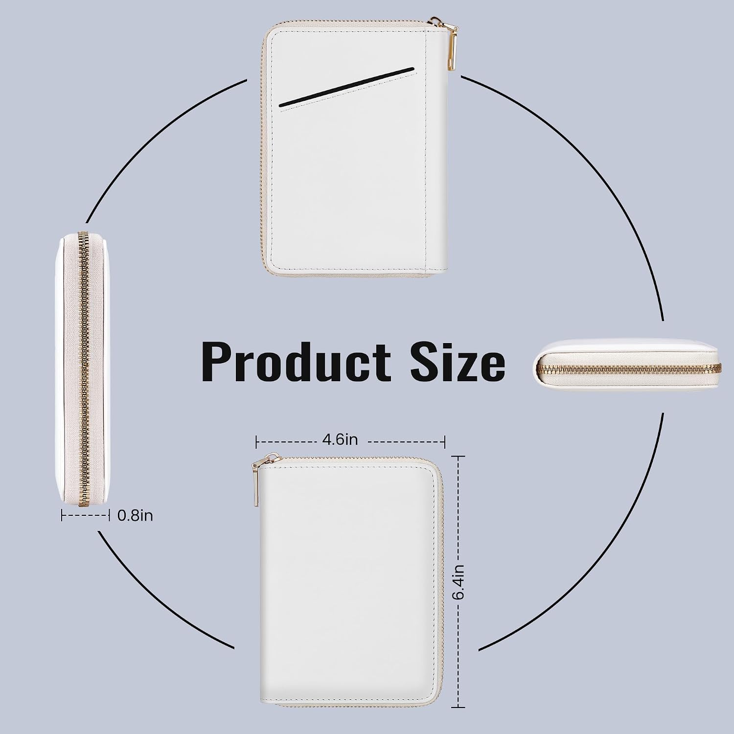 Airkit 2 Pack Passport Holder Cover, Travel Zipper Wallet, Credit Card Case