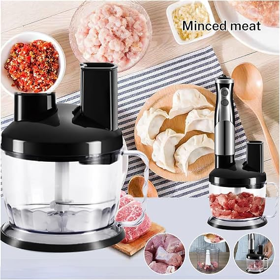 2PC 8 in 1 Multi Blender Stainless Steel Food Processor Vegetable Cutter Meat Grinder Chopper Mixer Juicer Sonifer Easy to Use
