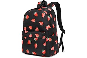 Strawberry Backpack for Girls, Teens, and Women: Books, Laptops, School