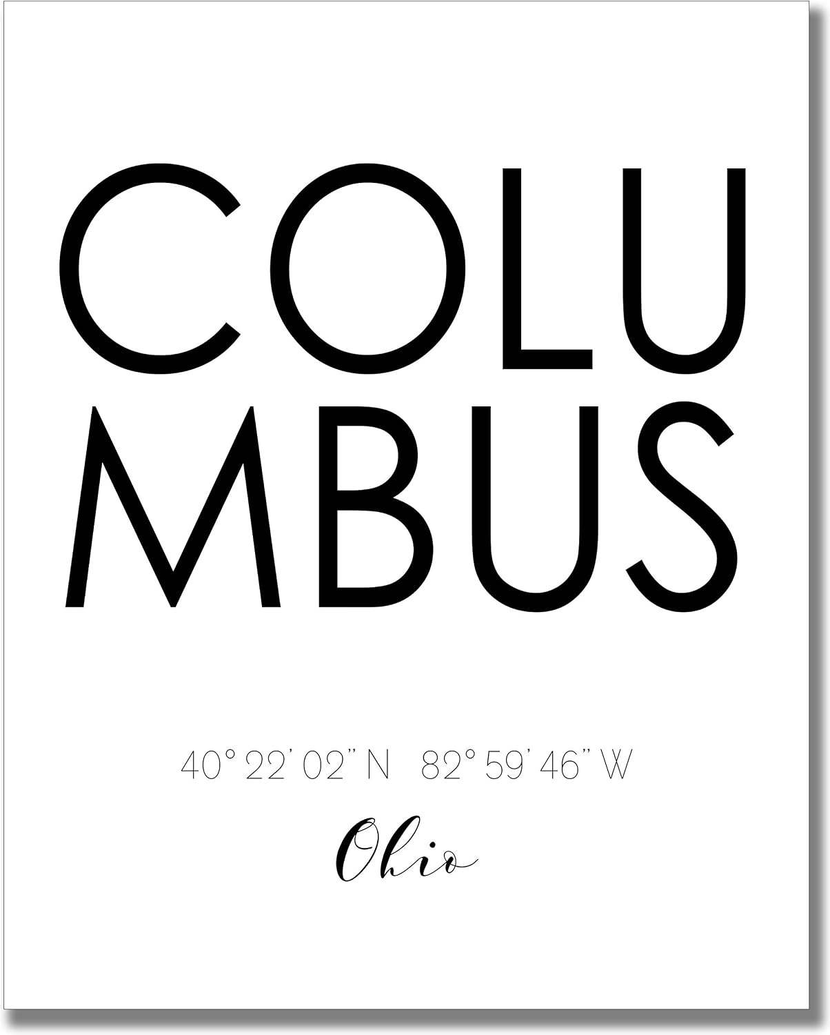 TnT Prints - Columbus Skyline Poster, Columbus Skyline Prints, Columbus City Wall Art, Columbus Skyline Wall Art, Columbus Wall Art - Set of 2 (8x10) - Unframed image 2
