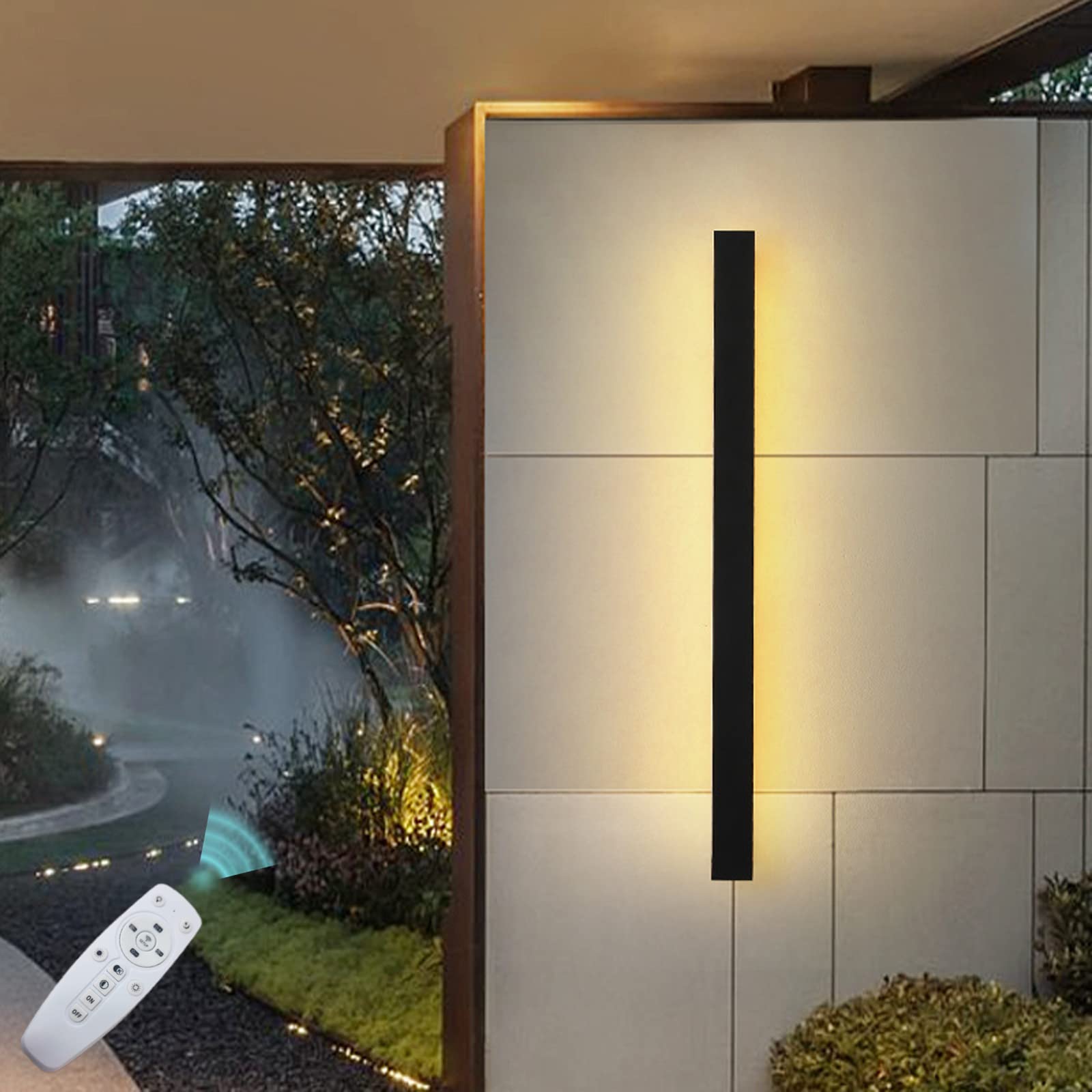 Aplique De Pared LED Regulable Con Mando: 80 Cm, IP65, Color Y Brillo Ajustables