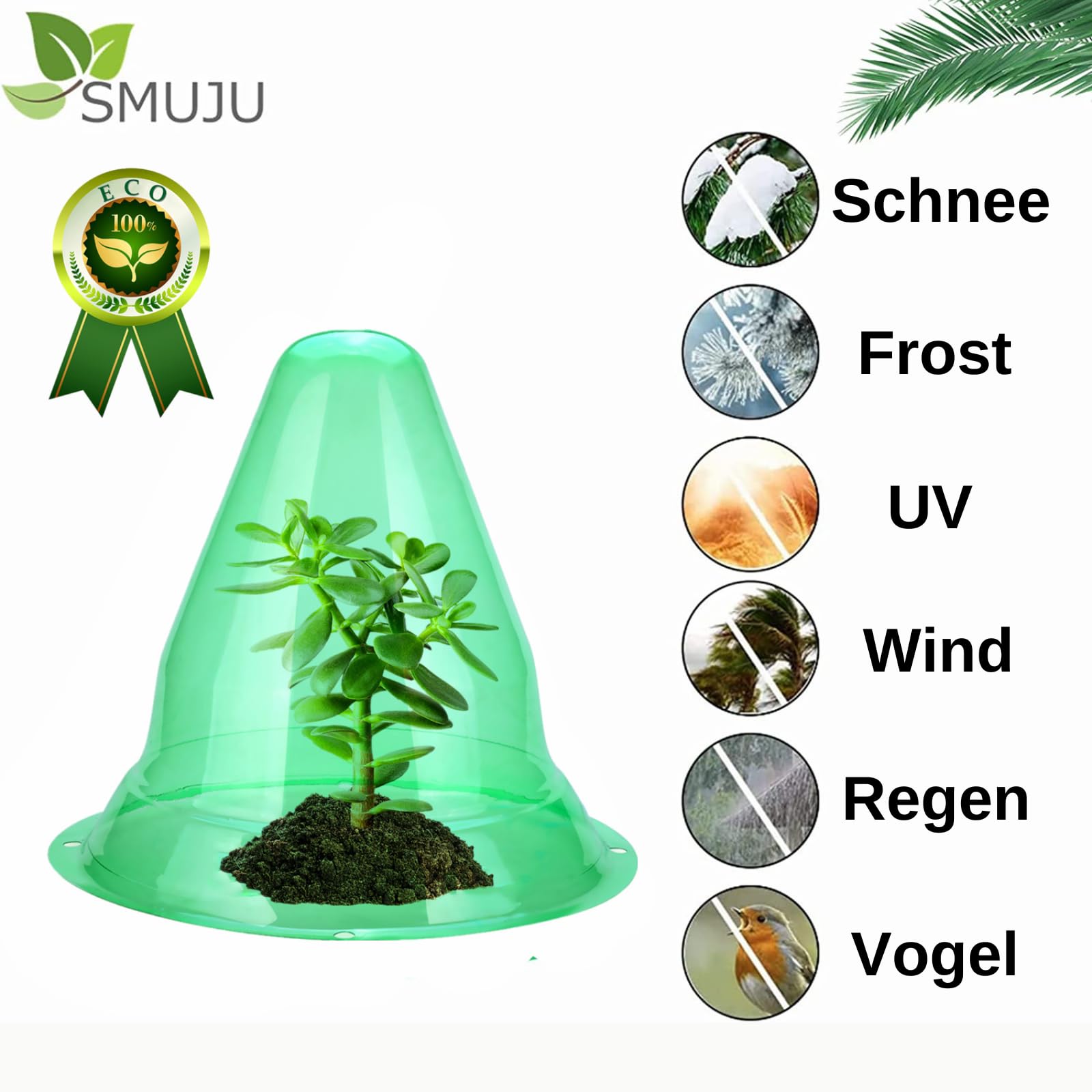 20 pièces grandes cloches pour plantes réutilisables, protecteurs de jardin contre les animaux
