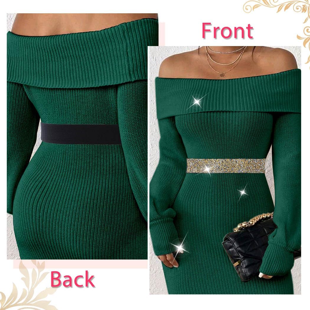 Tgirls Rhinestone Waistband Elastic Belt Crystal Wedding Sashes Belts Bling Wide Waist Belt Elegant Dress Belts - Image 2