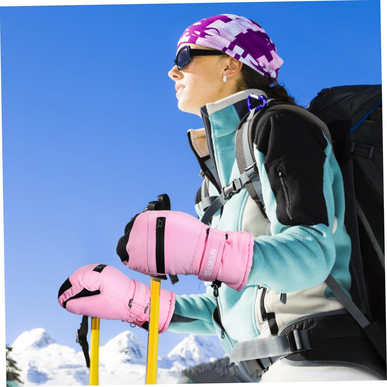 TOYANDONA Guanti Neve Impermeabili e Antivento Guanti Termici Invernali Touchscreen per Sci Escursionismo Corsa e Passeggiate all