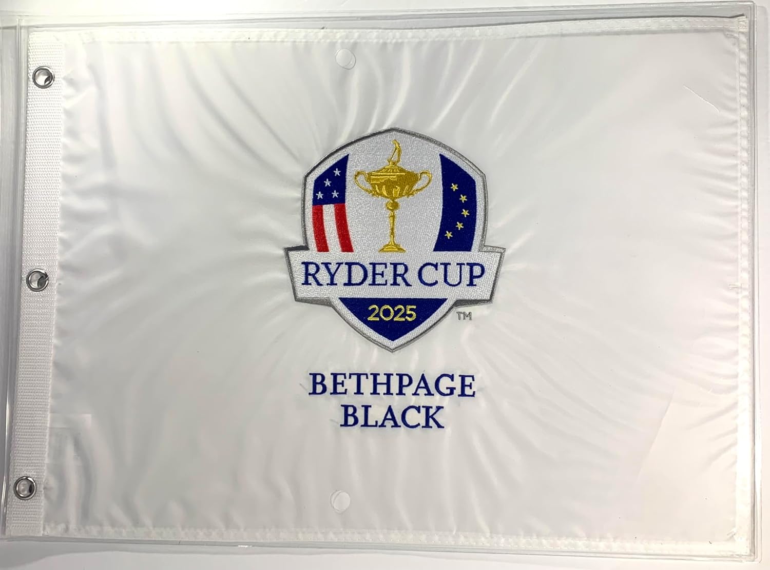 2025 Ryder Cup Flag Bethpage Black golf embroidered logo pga new