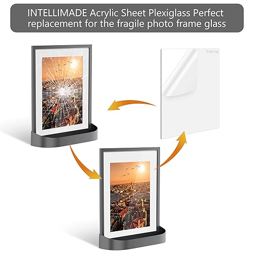 Miniatura 3 de Esheng Hoja de acrílico transparente de plexiglás fundido de 12 x 12 pulgadas panel cuadrado de 18 pulgadas de grosor hoja de plástico grabada con