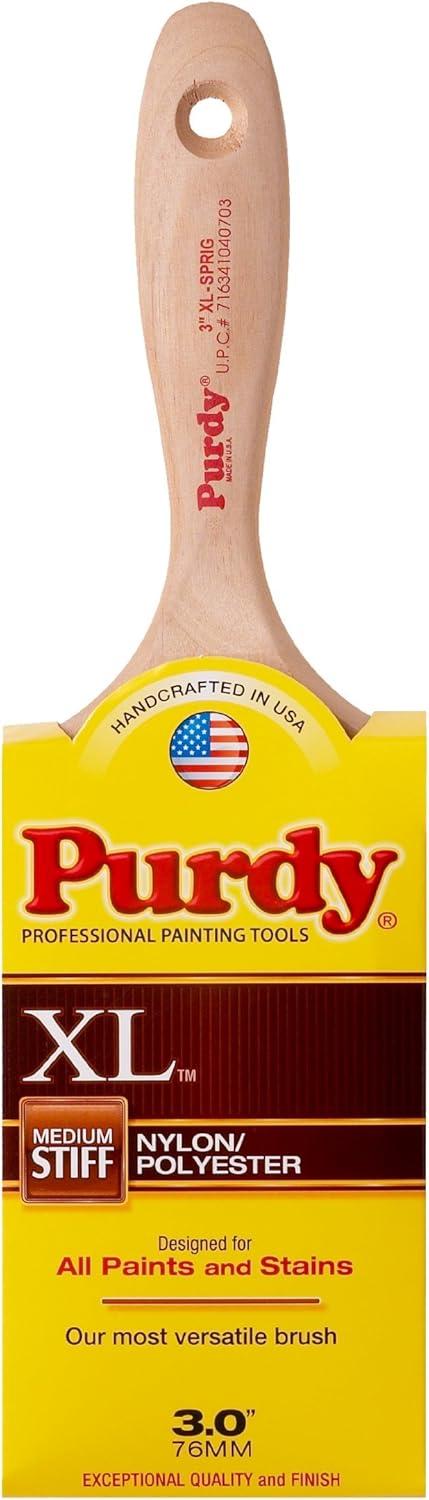 Purdy 144380330 Flat Trim Sprig Brush, 3-Inch, 6-Pack