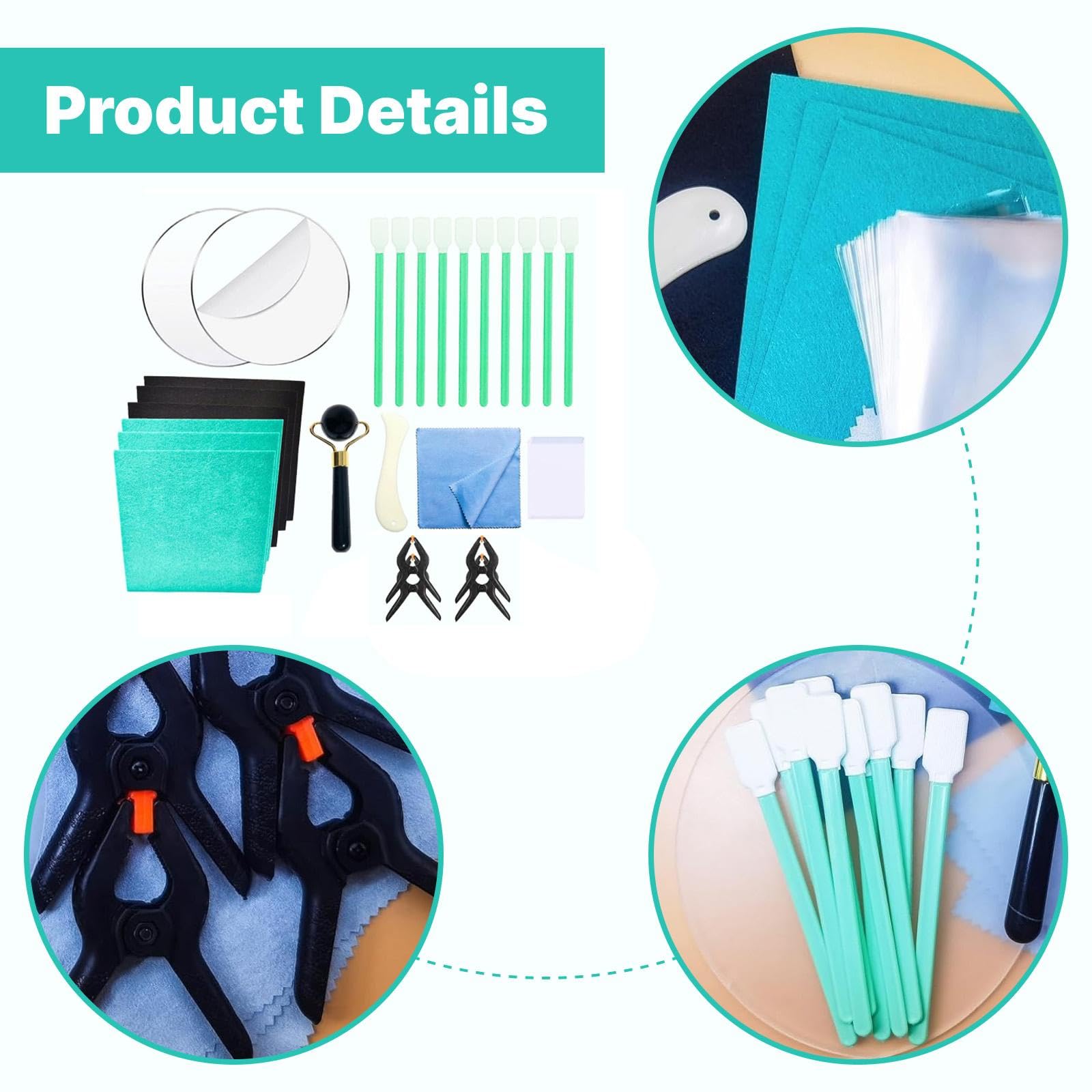 Kit de Nettoyage de 28 Pièces pour Cartes à Collectionner, Disques Acryliques et Accessoires