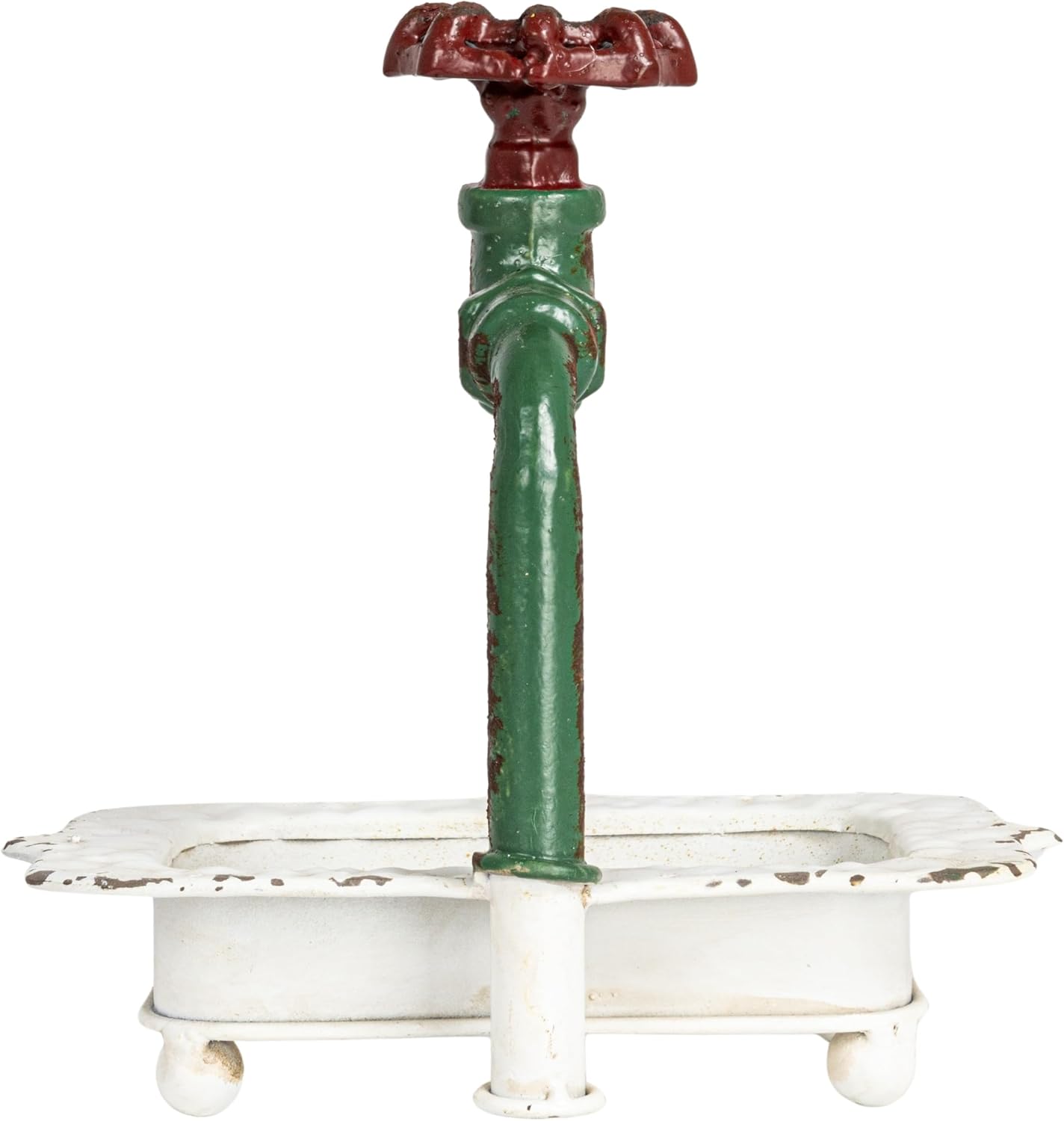 Creative Co-Op Charming Cast Iron Soap Dish with Miniature Faucet Detail