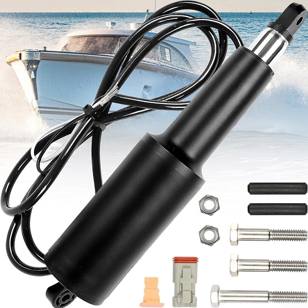 15054-001 Actuator 101 STD For Lenco Marine, Boat Trim Tab Actuator For Lenco 20400-001, Lenco Trim Tab Actuator 2.25",12 V,5/16"Top Hole And 6" Wire Length