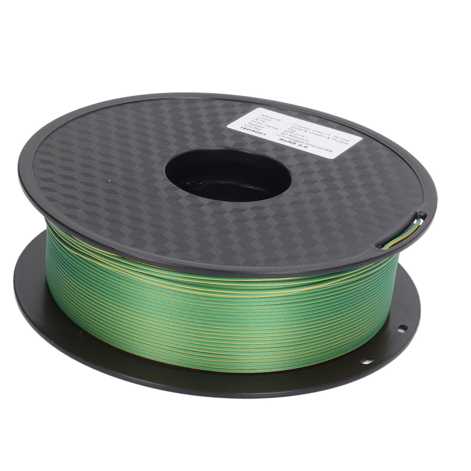 Filament PLA 3 kolory Złoty Zielony Fioletowy 1,75 mm Filament jedwabny Materiały eksploatacyjne do drukarek 3D Potrójny kolor Gładki druk Silna wytrzymałość dla entuzjastów druku
