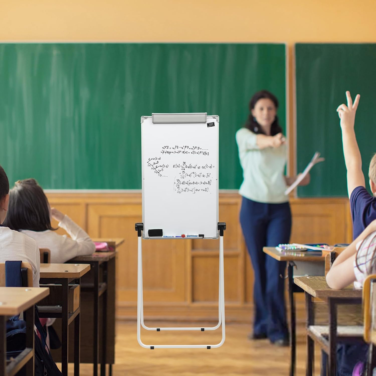 Stand White Board, Double Sided Magnetic Dry Erase Board Portable Whiteboard 36x24 inch, Perfect for Classroom, Preschool, Homeschool, Restaurant and Presentation