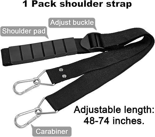 Miniatura 6 de Correas móviles de hombro con correas de amarre de carga - Mueve, levanta, transporta, pestañas y asegura objetos pesados, muebles,