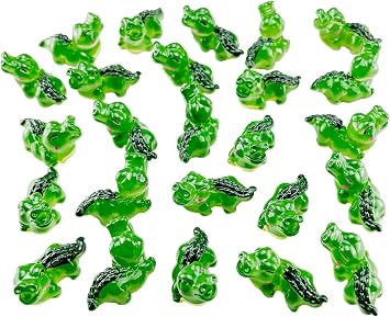 50 Pcs Miniature Crocodiles Figurines Mini Crocodiles for Fairy Garden Miniature Moss Landscape Home Office Decor