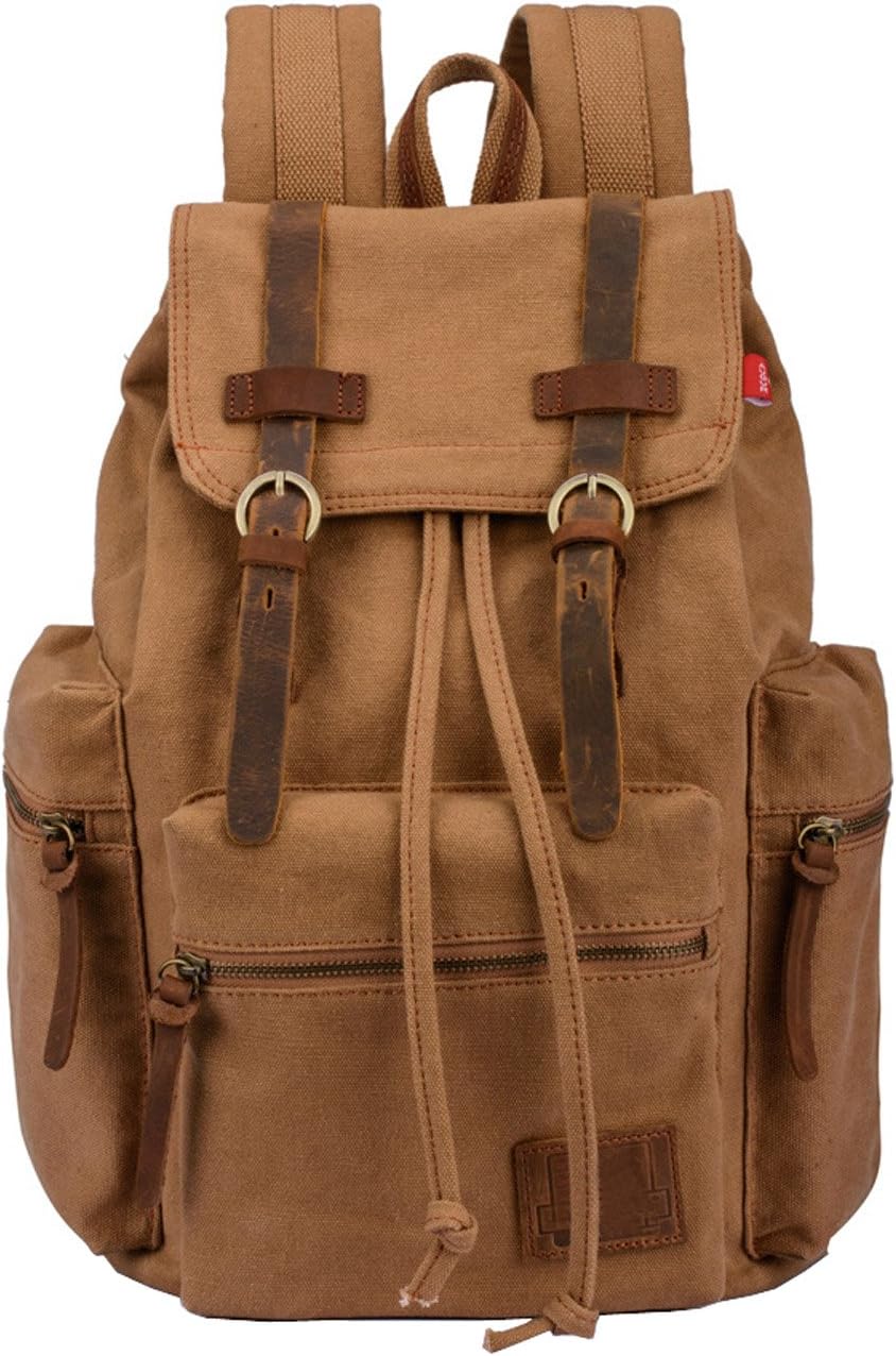 SAIERLONG MrBP Men's And Women's Backpack earthy yellow Canvas