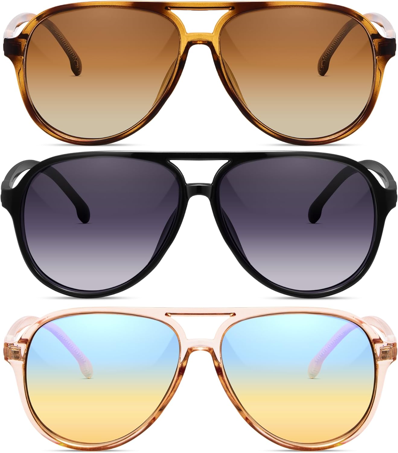 livho Trendy Polarized Aviator Sunglasses Women Men, Retro Sun Glasses for Women Men 2025, Oversized UV Protection Shades