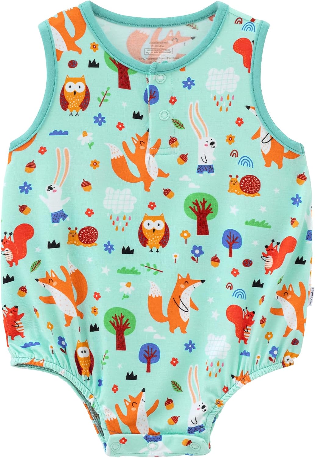 Baby Boy Girls Sleeveless Bodysuits Ultra Soft Tank Pajamas Infant Unisex Sleepwear