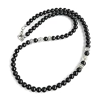 Algopix Similar Product 8 - Mens Black Onyx Necklace Made with 6mm