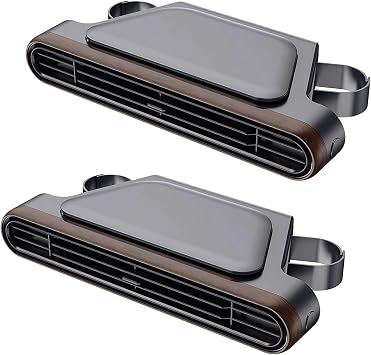 2Pc Car Fan Cooling Airflow for Driver and Passengers Seat,3-speed Quiet USB Backseat Fan for Back Cooling & Baby Rear Facing,Quiet Headrest Neck Fans Accessories for All Cars Vehicle RV Truck E
