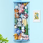 Stuffed Animal Storage Shelf Organizer(Patented) - Corner Stuffed Animal Holder Length Adjustable - Wall Plush Storage for Nursery Playroom Bedroom Kids Room (Blue, Standard)