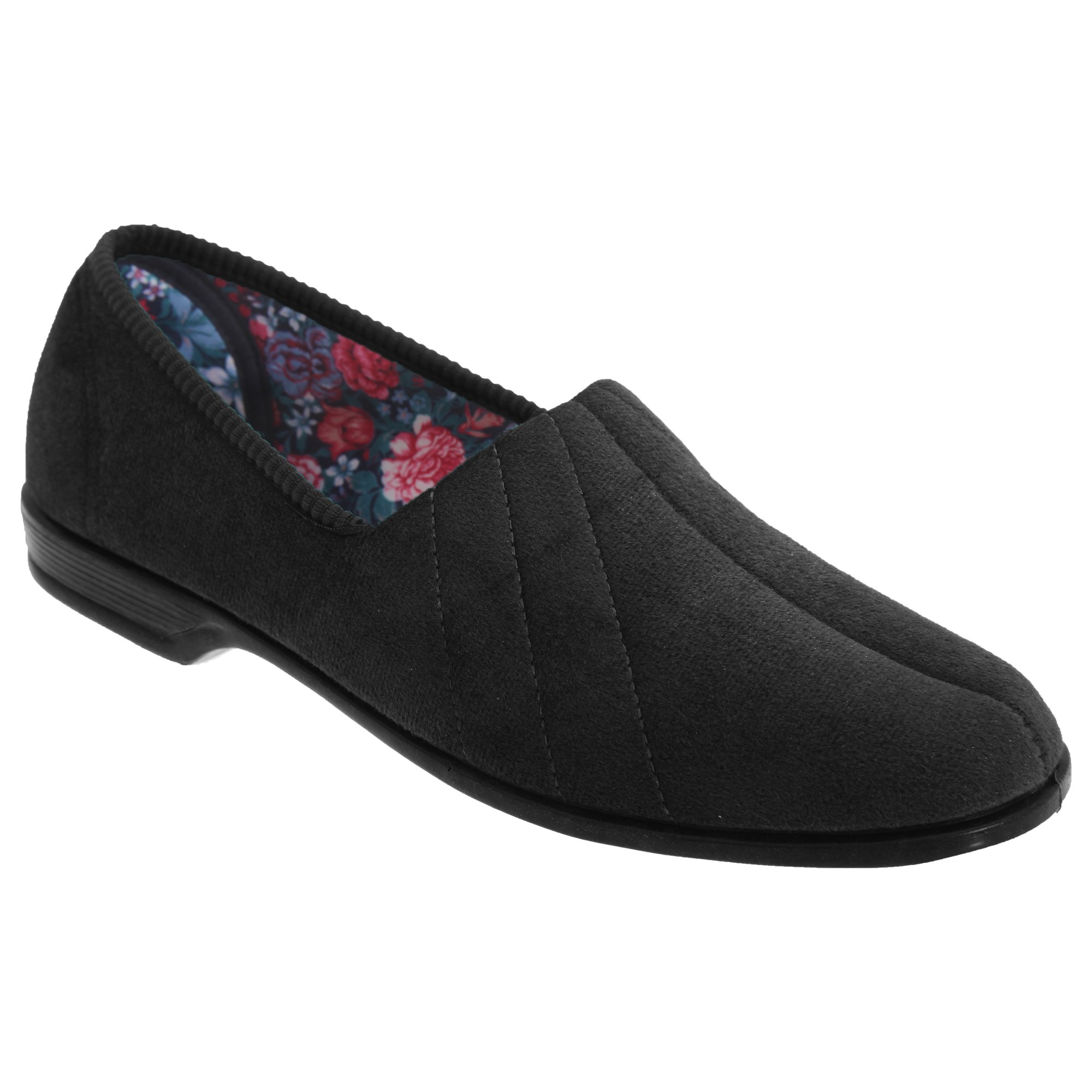Sleepers Womens Audrey III Roll Top Slippers with Rubber Sole Heather