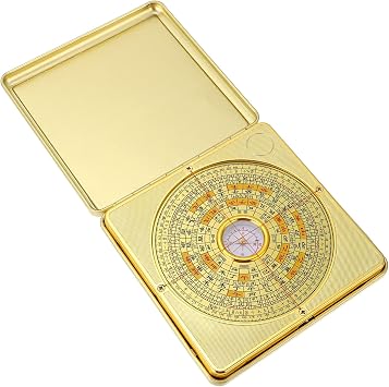 Feng Shui Compass Luo Pan with Precision Degree Scale Square Portable Design for Camping Hiking Outdoor Navigation