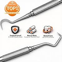 Vista 2 de Herramientas dentales removedor de placa, kit de herramientas de limpieza de dientes, kit de cuidado dental de acero inoxidable, herramienta
