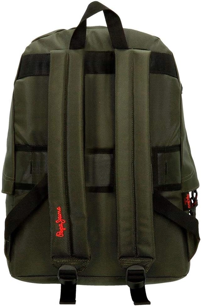 Pepe Jeans Bromley Laptop-Rucksack Grün 31x42x17,5 cms Polyester 14" 2.28L