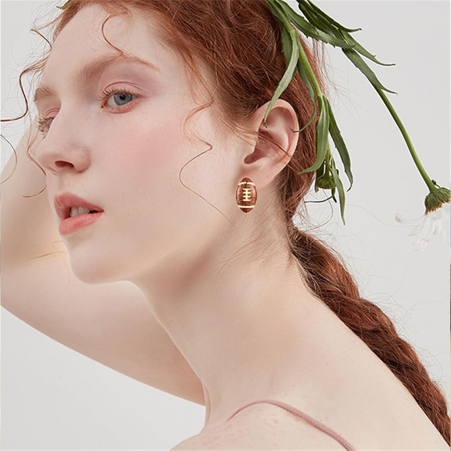 MALOYANVE Baseball Stud Earrings for Women Hypoallergenic Chic Small Baseball Football Basketball Sports Stud Earrings Sports Fan Party Graduation Jewelry Gifts - Image 3