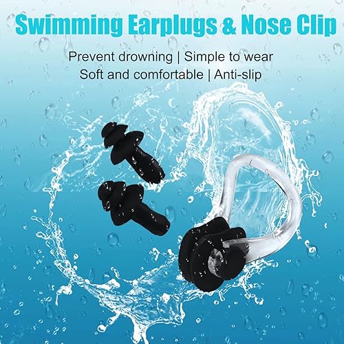 Miniatura 7 de 2 Pack Unisex Swim Caps with 3D Ear Protection, Durable Flexible Silicone Swimming Hats for Women Men Kids Adults, Bathing Swimming Caps for