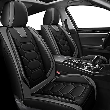 Car Seat Covers Fit for Mazda CX-30 2020-2025,2 Seats Comfort Non-Slip Seat Covers Airbag Compatible,Waterproof Leather Seat CoversStandard 2 Seats, Black Gray