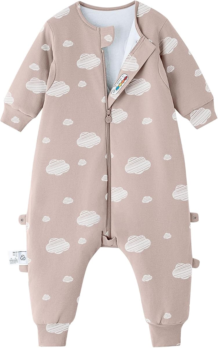 Unisex Toddler Sleep Sack with Feet, 2.5 Tog Baby Winter Sleep Sack Long Sleeve Gifts for Boys & Girls