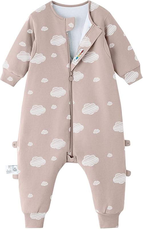 Unisex Toddler Sleep Sack with Feet, 2.5 Tog Baby Winter Sleep Sack Long Sleeve Gifts for Boys & Girls