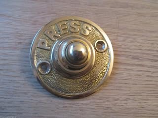 IRONMONGERY WORLD® Victorian Traditional Old Style Bell Push Door Bell Wired (Polished Brass Round Vintage)