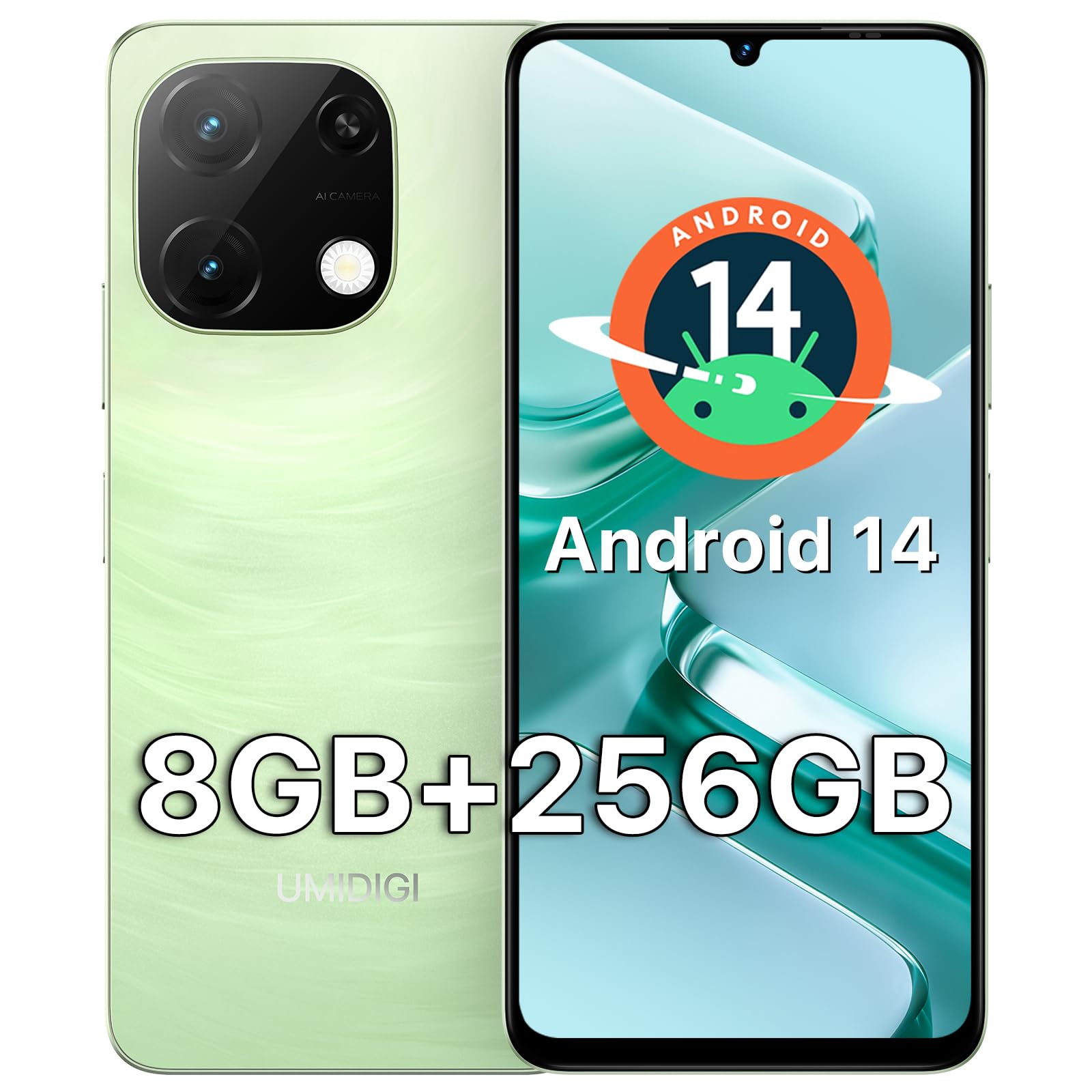 UMIDIGI Cell Phone,G9T Android Phone Unlocked,8(4+4)+256GB 1TB