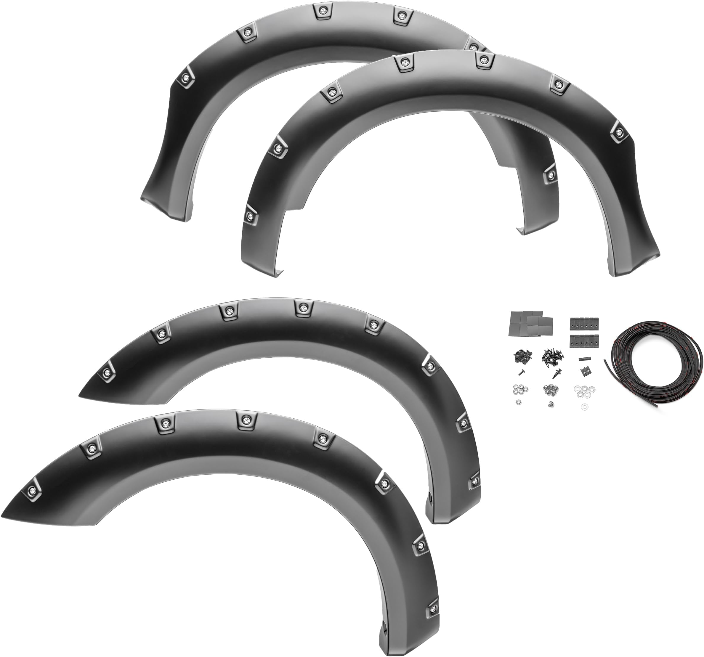 Bushwacker 40940-02 Boss Pocket Style Fender Flares 4pc. Set fits 2007-2013 GMC Sierra (5.8' Truck Bed)