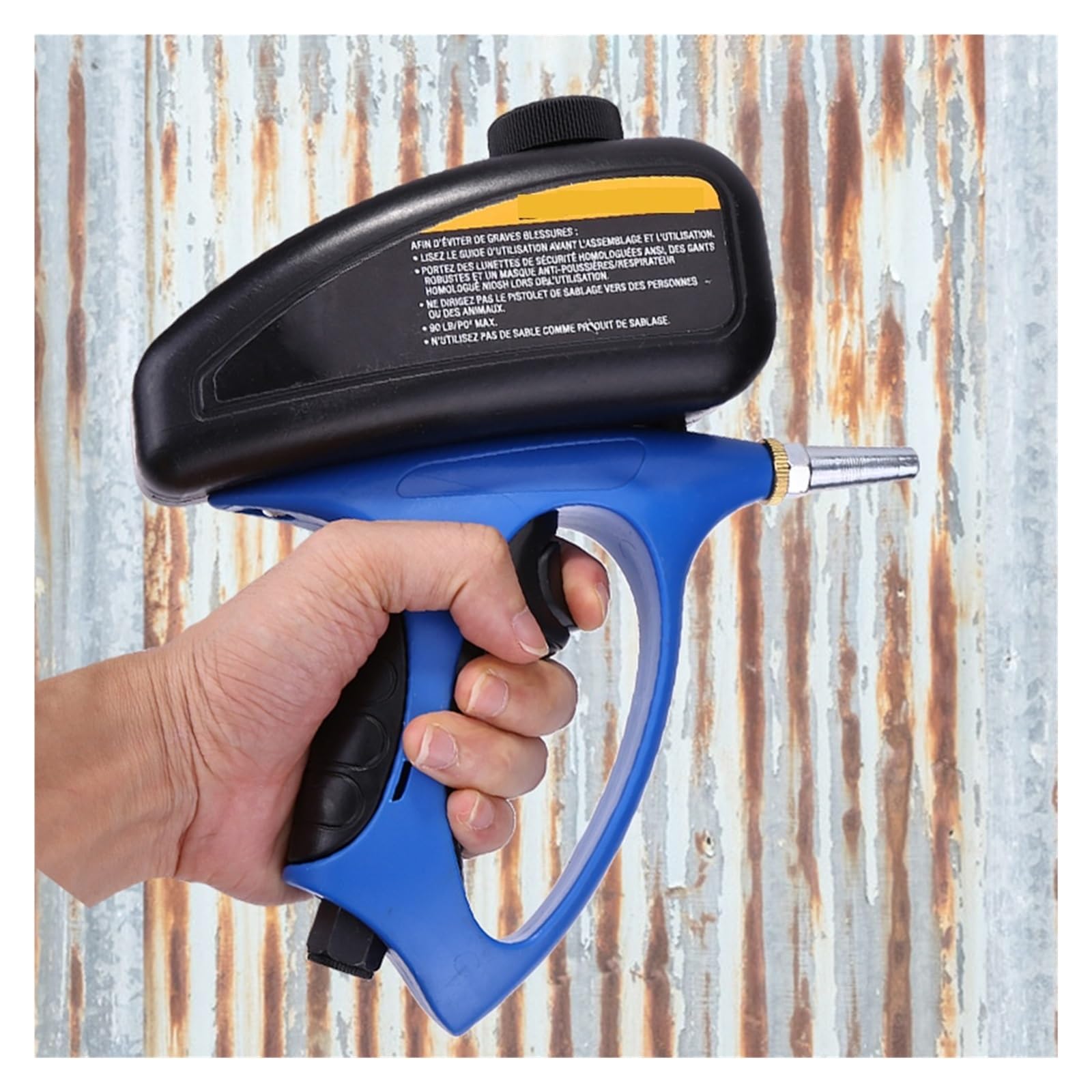 Pistola For Sabbiatura Portatile A Gravità Da 150 PSI Con Ugello E Guanti A Spruzzo Pneumatica For Sabbiatrice For Lucidare La Rimozione Della Ruggine Dei Metalli Atomizzazione Ad Alta Precisione