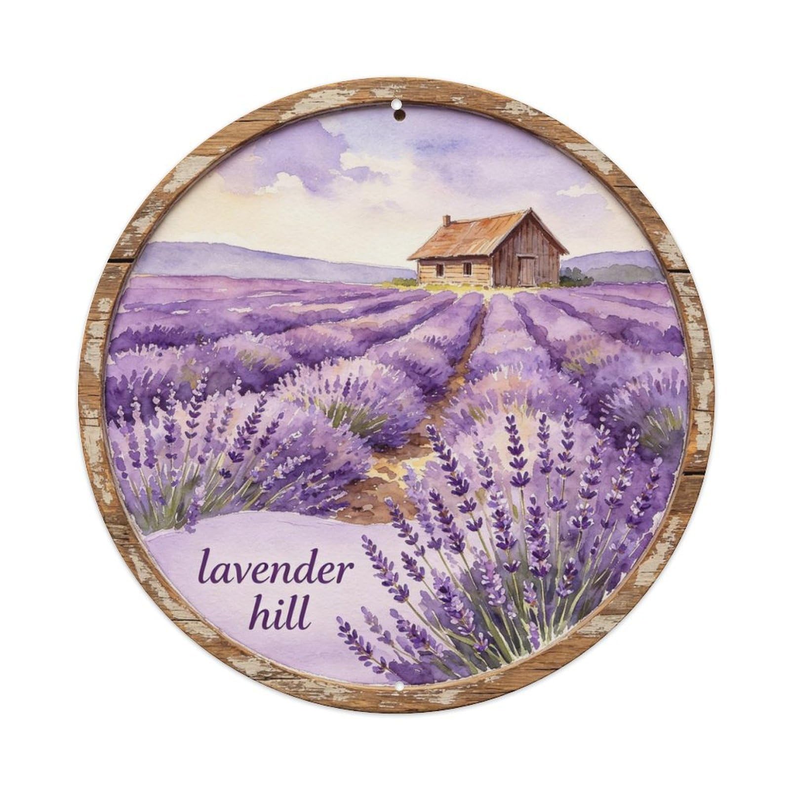 Lavender Hill Metal Tin Sign Plaque