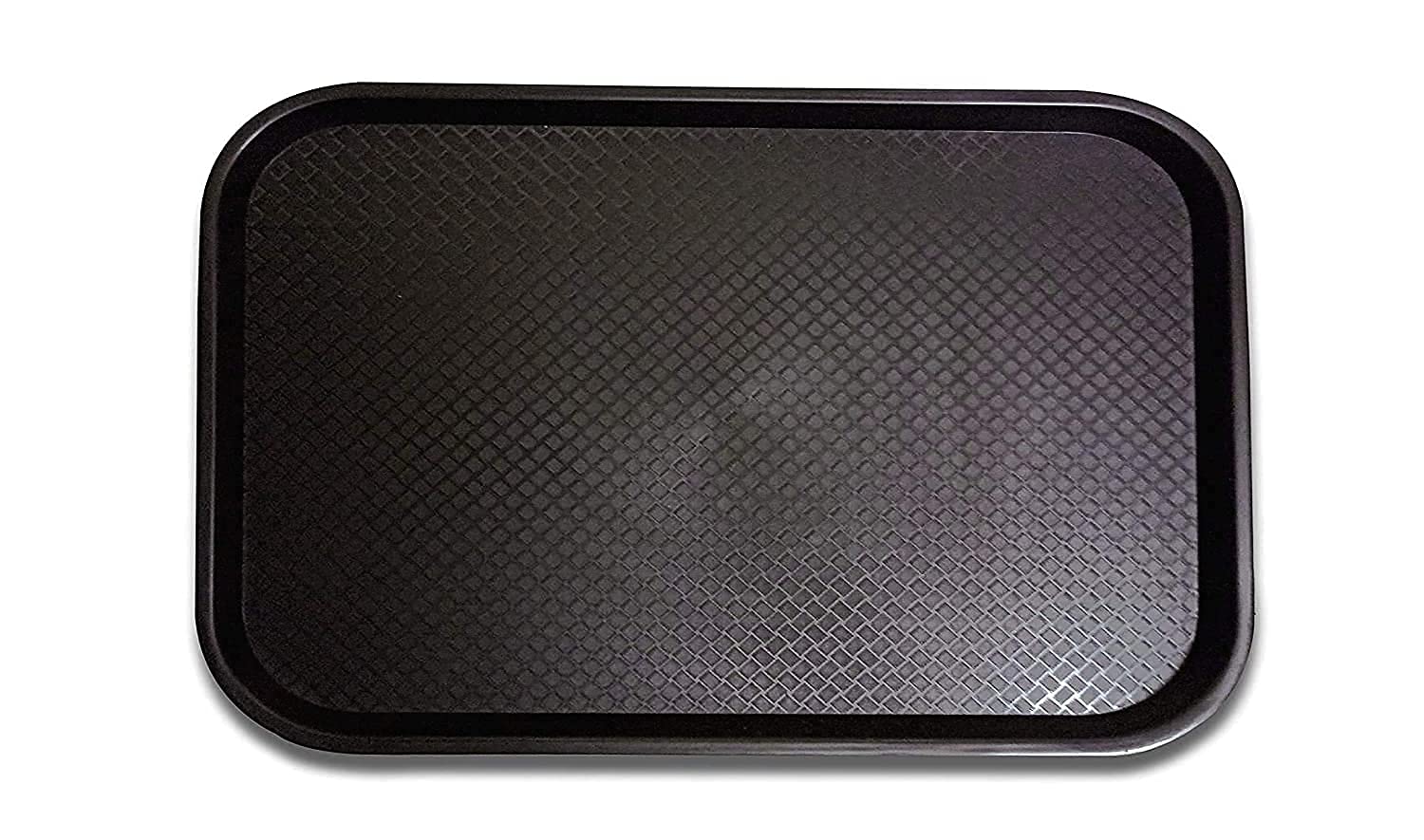 Serving Platter/Large Tray || Made of Premium Plastic || Rectangular Shape || Length 16 Inches X Breadth 12 Inches - (1 Black Tray)