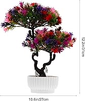 Vista 2 de Bonsái falso simulado pino bonsái ornamento fácil cuidado planta artificial