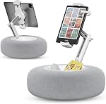 SupeDesk Tablet Stand Pillow Kindle Stand Phone Holder, with Height Adjustable, Snack Bowl, Compatible with 4.7"-13" Phones, Tablets, Tablet Pillow Stand for Reading, Watching Video, Streaming