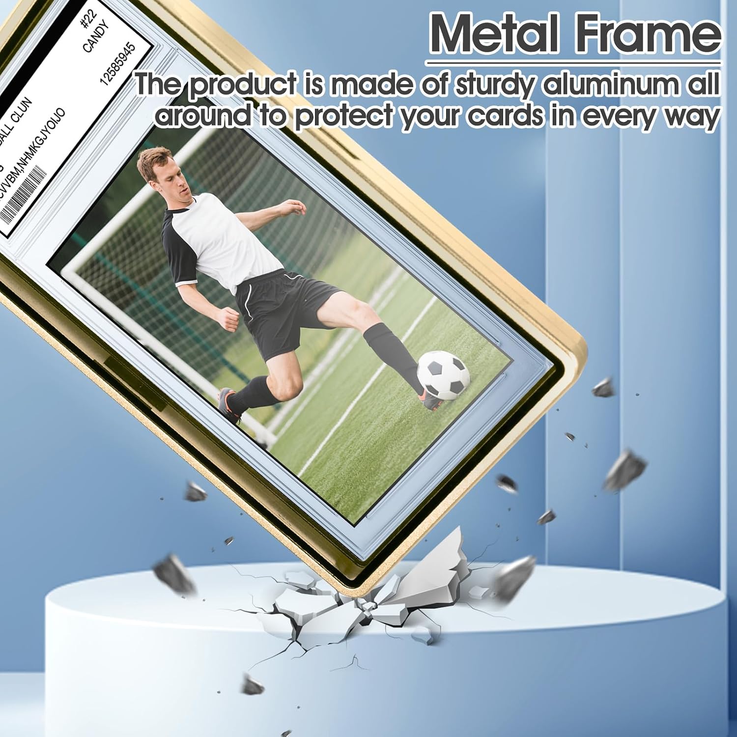 DEDC PSA Slab Case 2 Pcs Magnetic Metal Graded Card Protector for CGC/CSG Display and Guard Holder Bumper with U-V Protection for Baseball Football Gaming Sports Cards