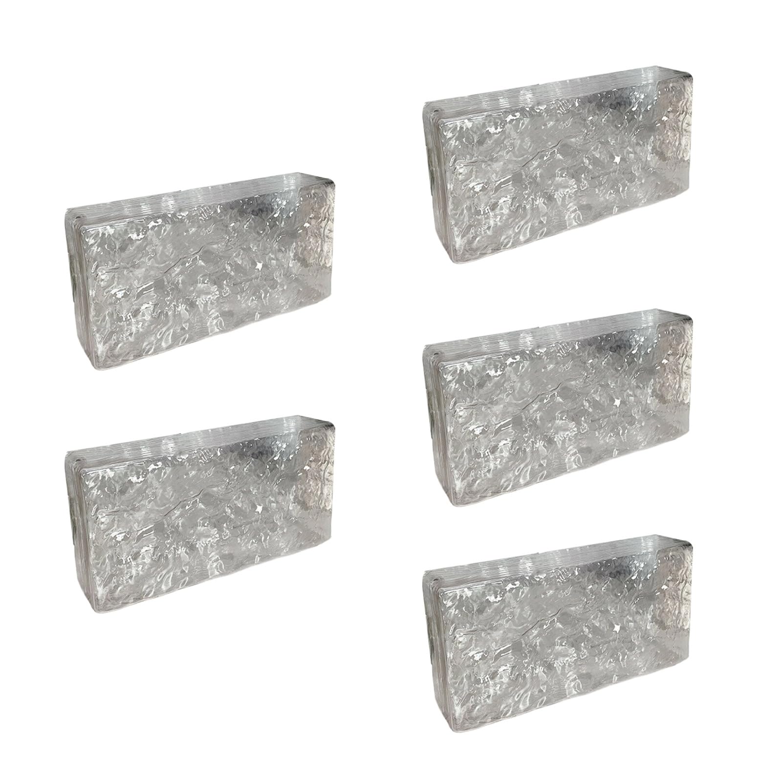 CRFFZ Of 5 Clear Acrylic Hollow Bricks for Modularized Background Wall Partition and Room Divider Clear Hollow Wall Panels