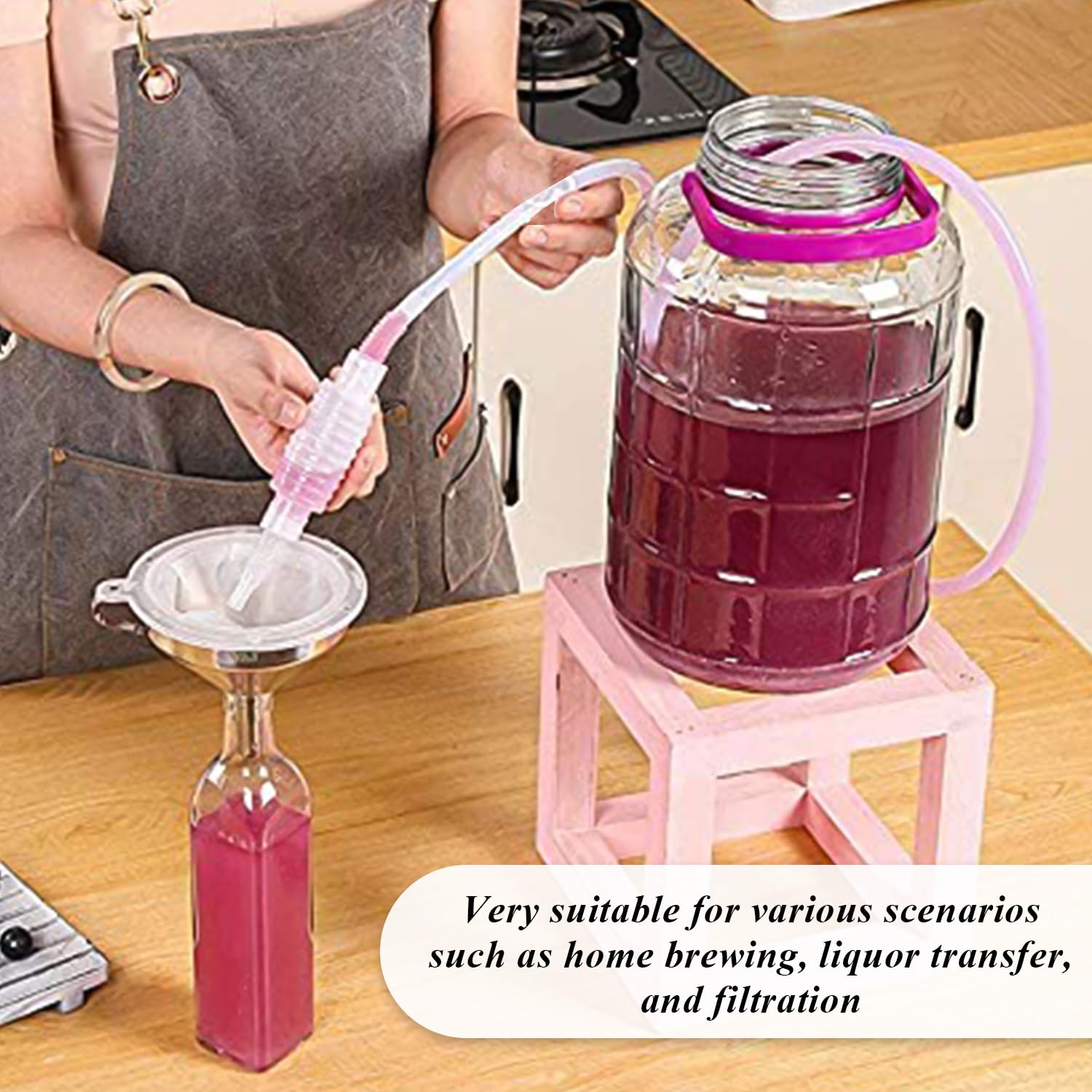 Dispensador De Vino, Bolsas De Filtro, Bomba Manual, Manguera Sifón, Herramientas Vinificación, Accesorios