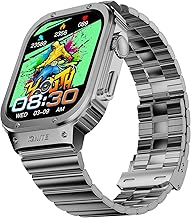 Fire-Boltt Maverick Smartwatch 51.308mm (2.02 inch) IPS Display, Luxury Stainless Steel Look, 320x385 Pixel Resolution, Bluetooth Calling, Voice Assistant (Silver)