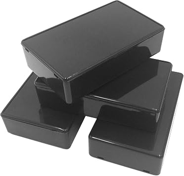 5Pcs Black Waterproof Plastic Electric Project Case Junction Box 3.94 x 2.36 x 0.98 inches100x60x25mm.