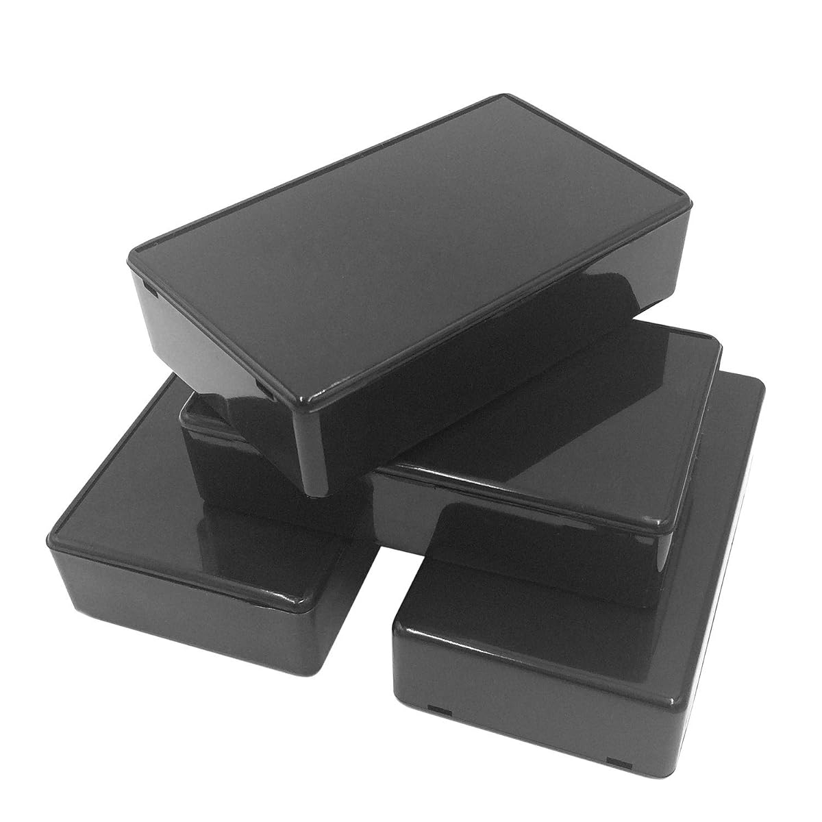 Onwon 5Pcs Black Waterproof Plastic Electric Project Case Junction Box 3.94 x