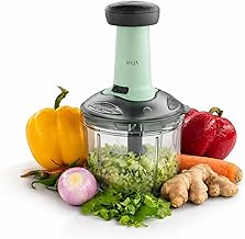 Chopper for Kitchen Use 1000ML, 6 Blade Steel Large Manual Hand-Press Vegetable Chopper Mixer Cutter to Cut Onion, Salad, Tomato, Potato (1000 ML)