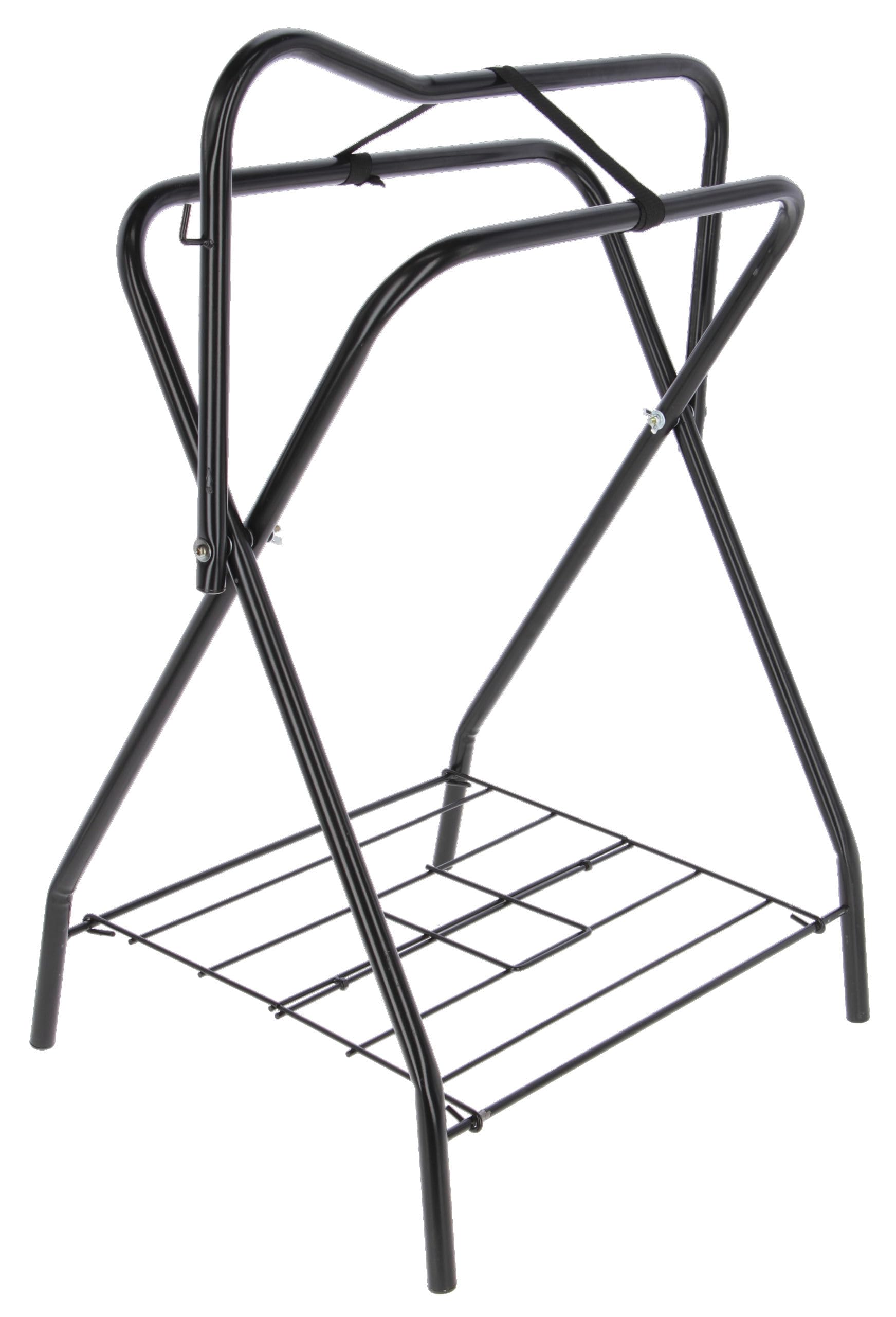 Kerbl Portasillas, soporte para sillín, negro, metal con recubrimiento en polvo, 71x46x89 cm, para jinete, para sillas de montar inglesas y occidentales